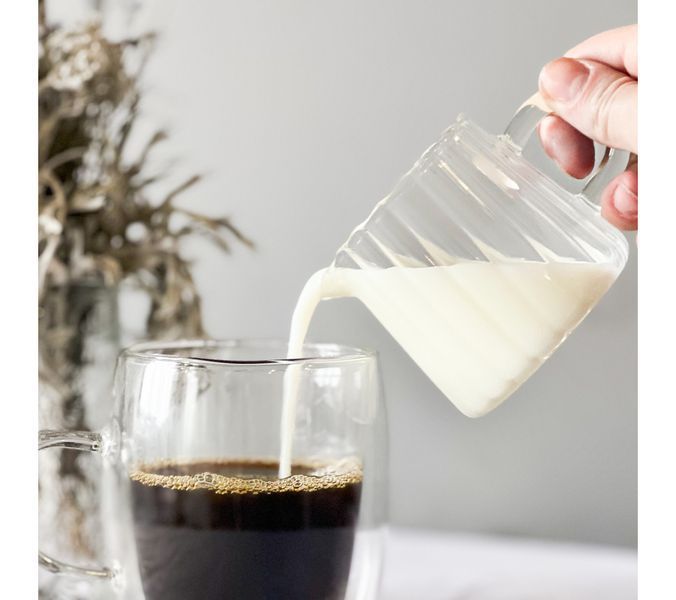 Скляний молочник 200 мл | Ємність для подачі молока та вершків 203-8 фото