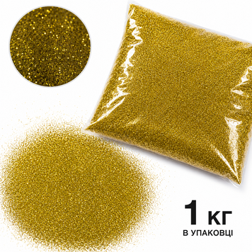 Декоративний глітер (блискітки) золотий 1 кг, для декору, флористики, творчості, рукоділля  3115-1 фото